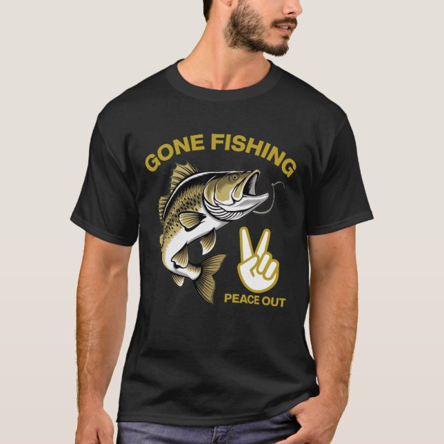 BORTA FISKE (Guld) T Shirt (Framsida)