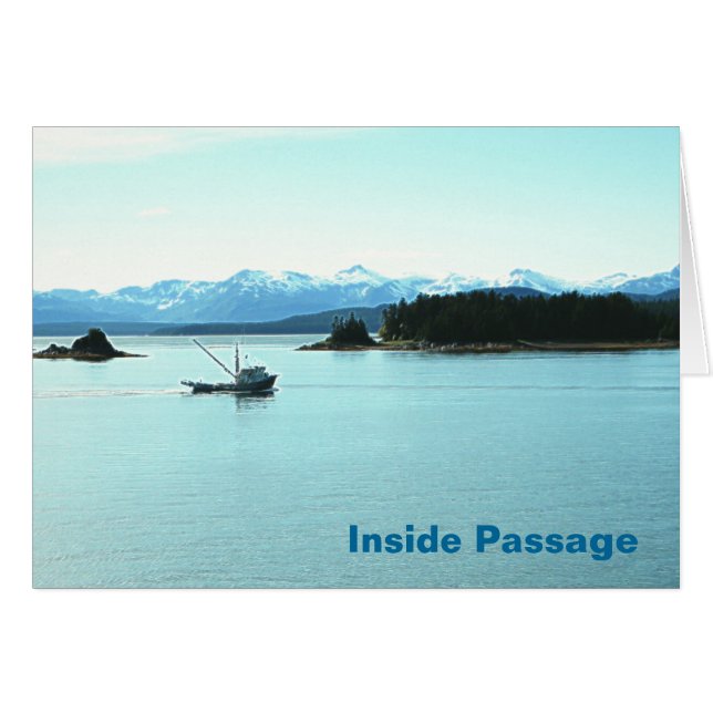 Borta fiske" hälsningskort (Framsidan Horizontal)