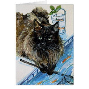 Borta fiske hälsningskort