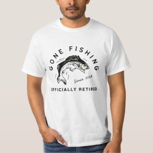 Borta fiske i Pension som officiellt är pensionera T Shirt