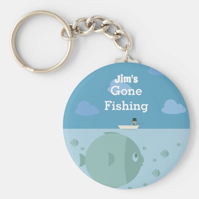Borta fiske i personlig | NAMN Nyckelring (Framsidan)
