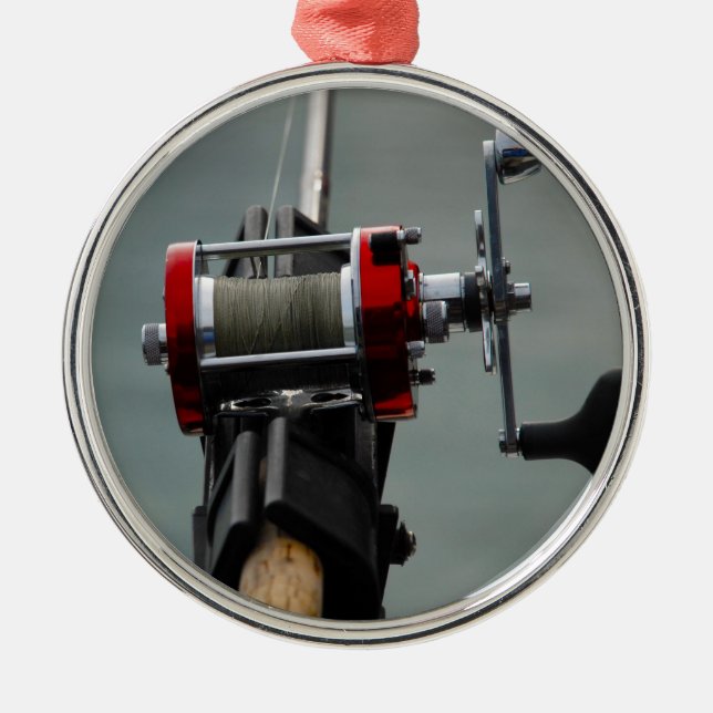 Borta fiske julgransprydnad metall (Framsidan)