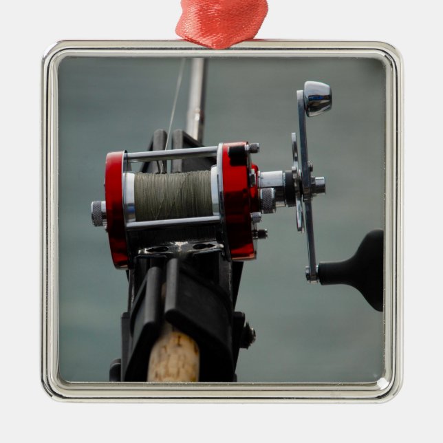 Borta fiske julgransprydnad metall (Framsidan)