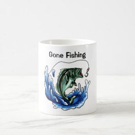 Borta fiske kaffemugg