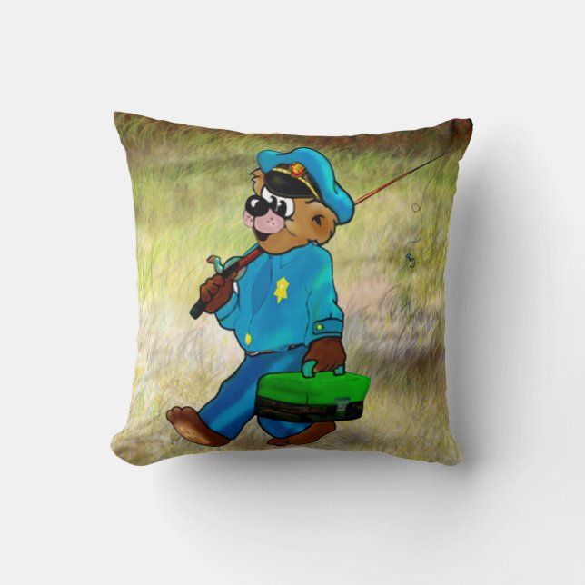 Borta fiske! kudde (Framsida)