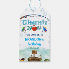 Borta fiske, lilla fiskaren Party Presentetikett