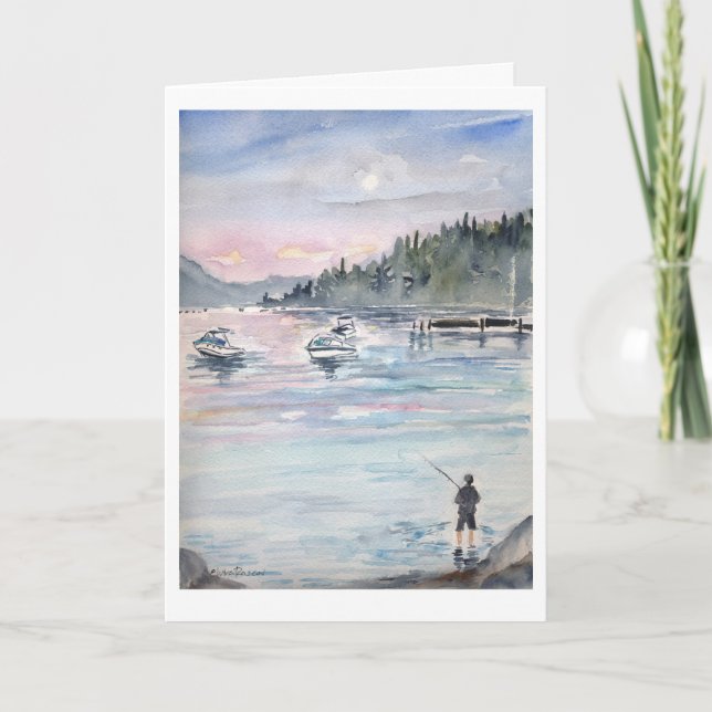 Borta fiske! Lycklig Fars dag-kort Kort (Framsida)