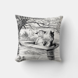 Borta fiske med Älskare, Louis Wain Kudde