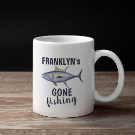 Borta fiske - modern fiskares tonfisk kaffemugg