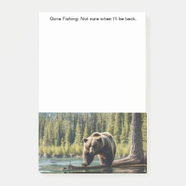 Borta fiske post-it block