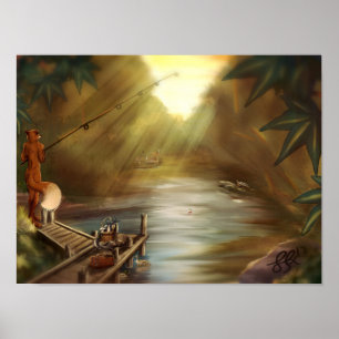 Borta fiske poster