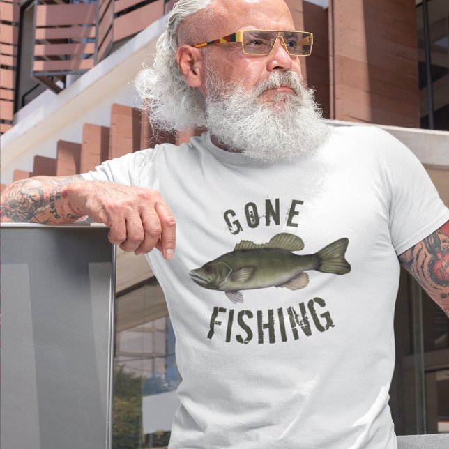 Borta fiske Sjö uppåt i Nordfiskens nödbassa T Shirt (Skapare uppladdad)