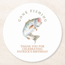 Borta fiske underlägg papper rund