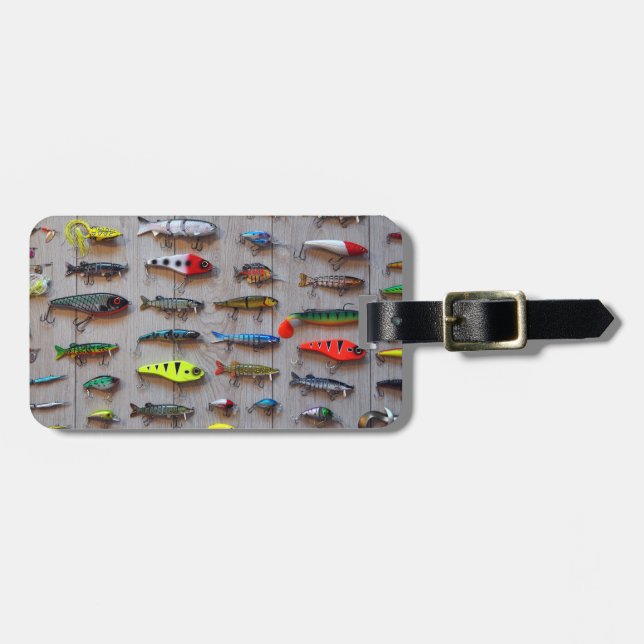 Borta fiskegåvor för fiskare bagagebricka (Horisontell Framsida)