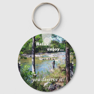 Borta fiskekort nyckelring