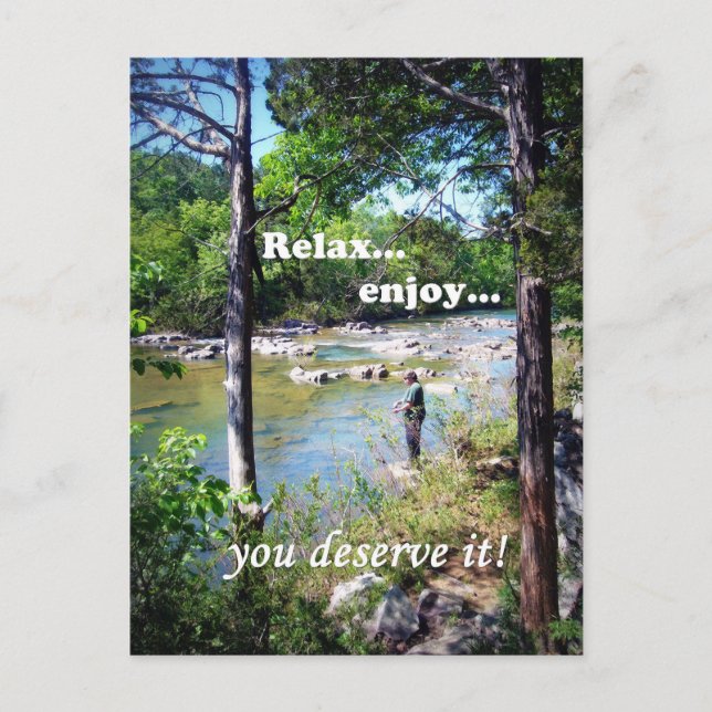 Borta fiskekort vykort (Framsida)