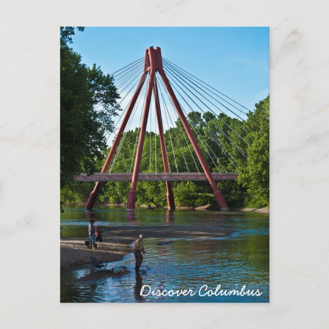 Borta fisken i Öster Fork White River Vykort (Framsida)