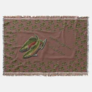 Borta fisketråge (Throw Blanket Coho Salmon Fish G Mysfilt