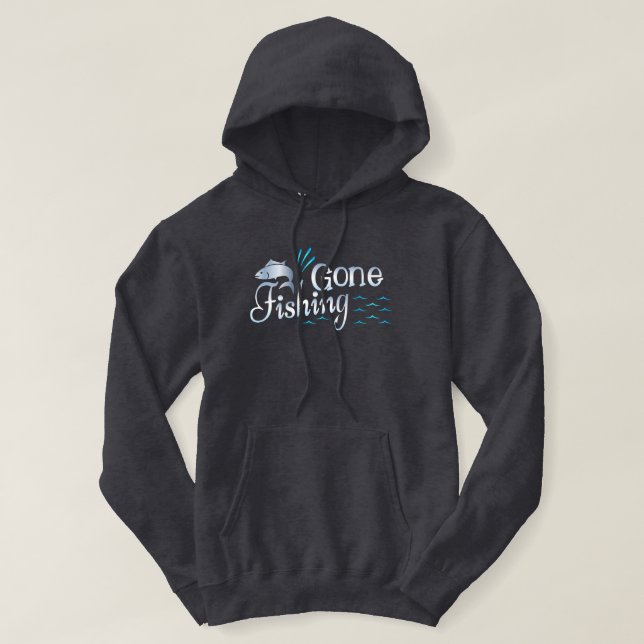 Borta fisketröja hoodie (Design framsida)