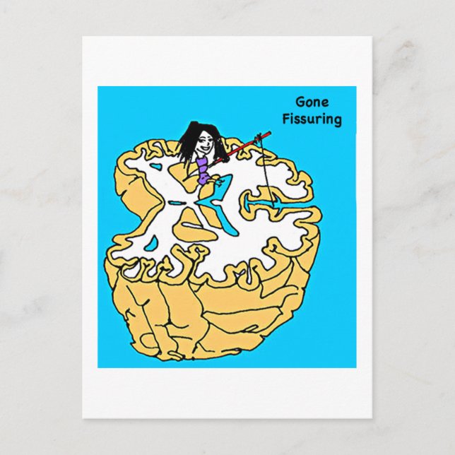 Borta Fissuring Vykort (Framsida)