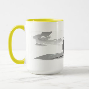 Borta fnurror Kitesurfing - stor kaffemugggult Mugg