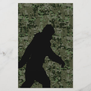 Borta fyrkant för på Olive Digital Camouflage Brevpapper