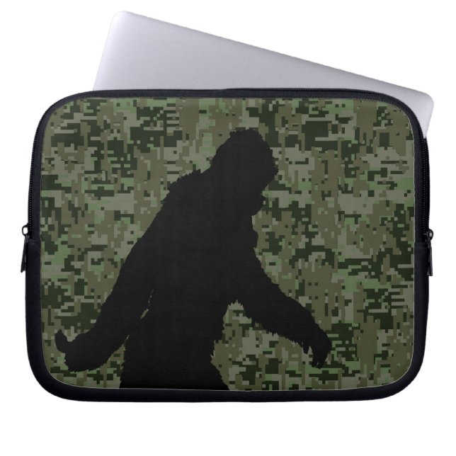Borta fyrkant för på Olive Digital Camouflage Laptop Sleeve (Framsidan)