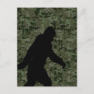 Borta fyrkant för på Olive Digital Camouflage Vykort