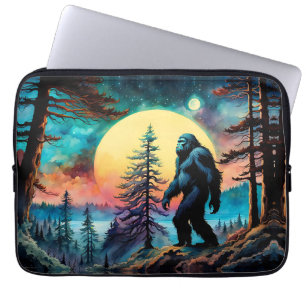 Borta fyrkantigt färglöst Sasquatch liggande Laptop Fodral
