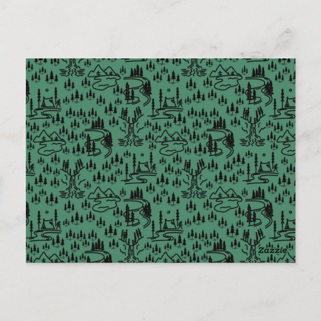 Borta fyrkantssymbol vykort (Baksida)