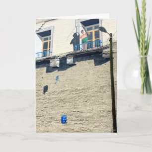 Borta gratulationskort för fiskedosering kort