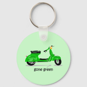 borta grön sparkcykel nyckelring