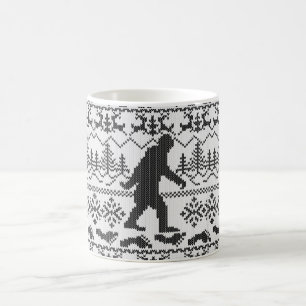 Borta handarbete för Squatchin fult jultröja Kaffemugg