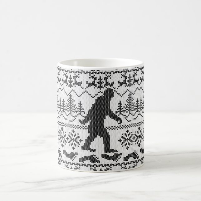 Borta handarbete för Squatchin fult jultröja Kaffemugg (Center)