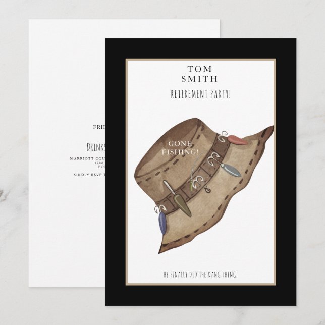 Borta inbjudan till Pension-partiet (Fram/baksida)