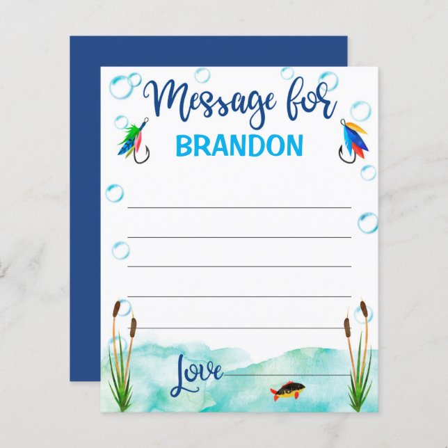 Borta jaktfångstkort för fisketider (Fram/baksida)