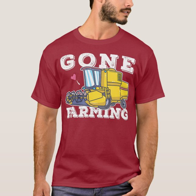 Borta jordbruk i Lastbil Plant Agriculture Farmer T Shirt (Framsida)