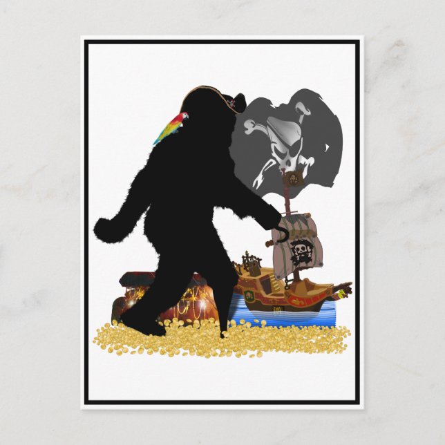 Borta kvadatchin-friskbuktning vykort (Framsida)