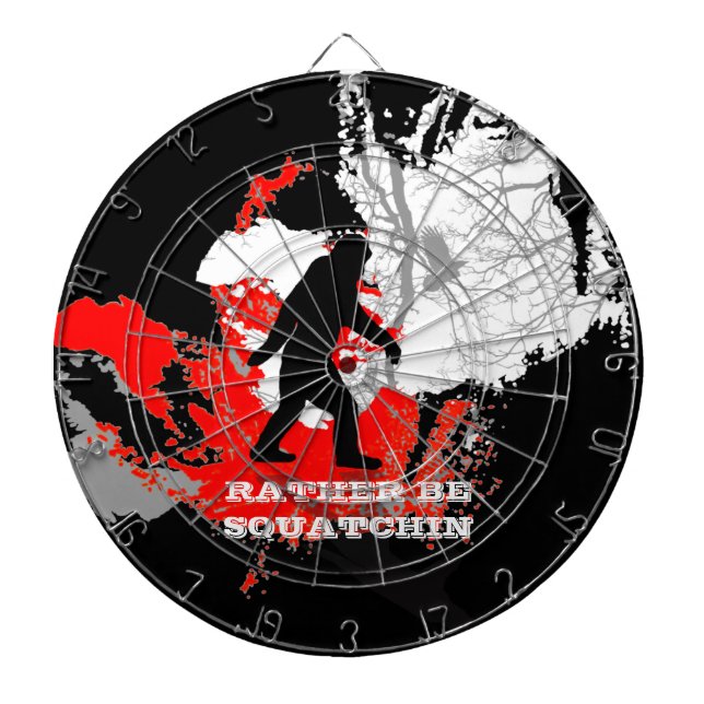 Borta kvadrat, svart bigfoot piltavla (Framsidan)