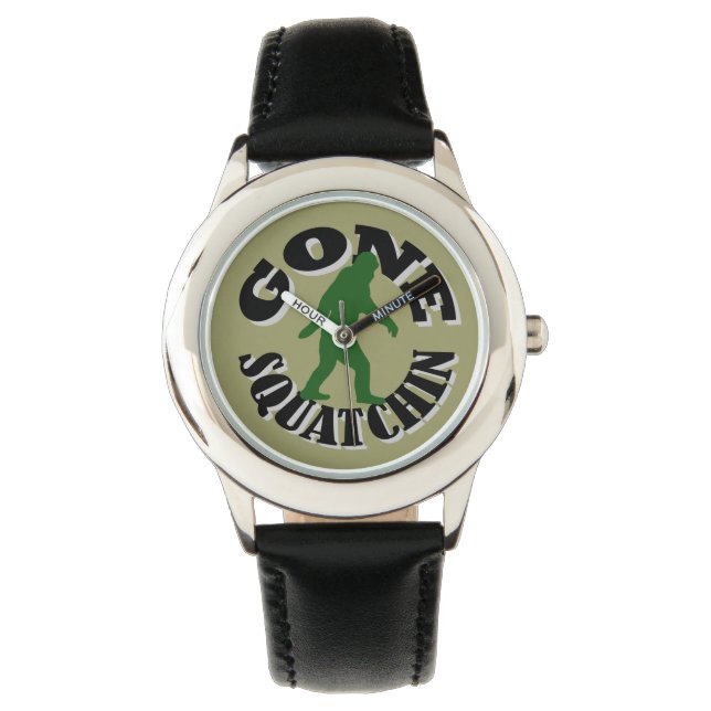 Borta kvadratisk bigfot armbandsur (Framsida)