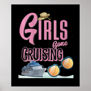 Borta marschering av kvinnor i jute Hat Girls Poster