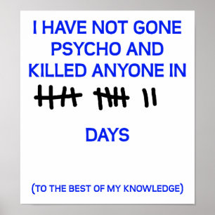 Borta med Psynet Rolig Poster