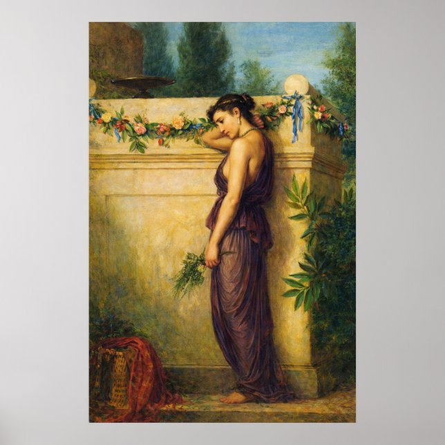 Borta, men inte glömd av John William Waterhouse Poster (Framsidan)