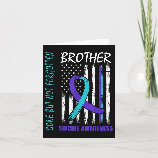 Borta, men inte glömd bort, "Suicide Awareness F" Kort (Framsida)