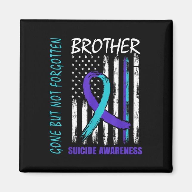 Borta, men inte glömd bort, "Suicide Awareness F" Magnet (Framsidan)
