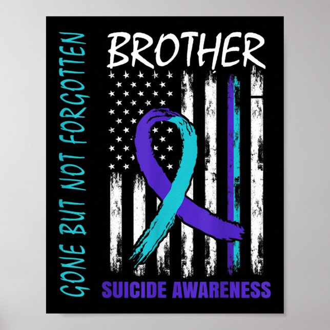 Borta, men inte glömd bort, "Suicide Awareness F" Poster (Framsidan)