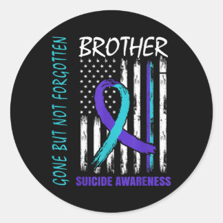 Borta, men inte glömd bort, "Suicide Awareness F" Runt Klistermärke