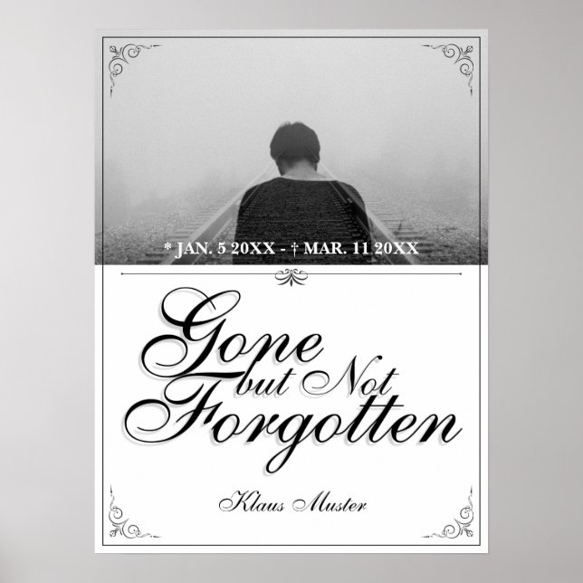 Borta men inte glömd - Klassisk Poster (Framsidan)