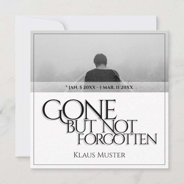 Borta men inte glömd - ljus (Framsida)