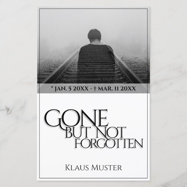 Borta men inte glömd - ljus (Framsida)